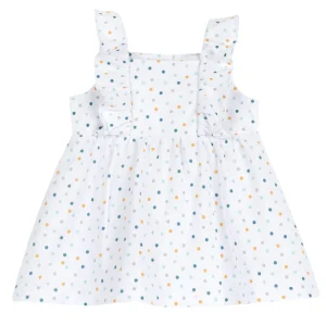 Vestito in cotone a pois