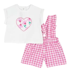 Completo T-shirt e salopette