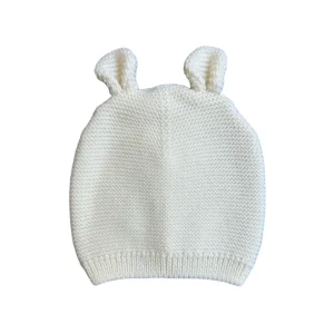 Cuffia orsetto latte pura lana merino