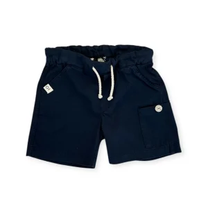 Bermuda in lino-cotone blu navy