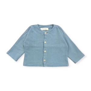 Cardigan baby cotone Dusty Blue