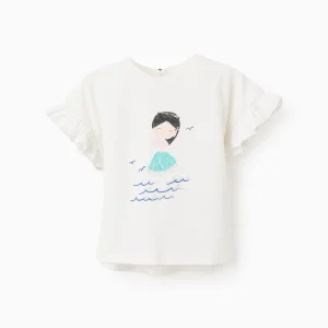 T-shirt bimba con volant