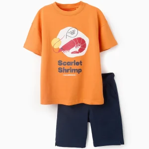 T-shirt + pantaloncini in cotone