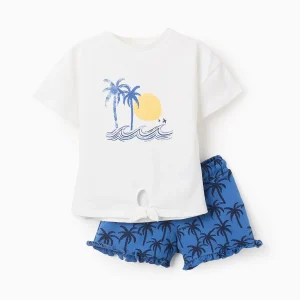 T-shirt in cotone + pantaloncini