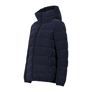 Giacca piumino lucido donna con cappuccio