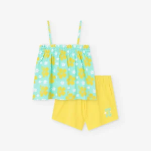 Top floreale + pantaloncini