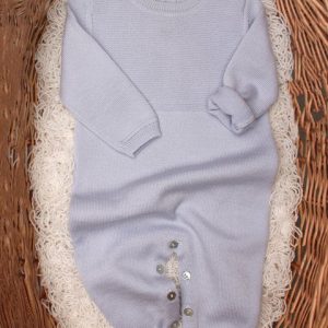 Tutina azzurra pura lana merino