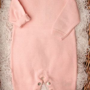 Tutina nascita rosa in puro cotone bio