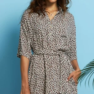 Abitino mare donna viscosa manica 3/4 Noidinotte Camicione maculato LA2568AB