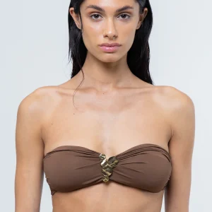 Azzurra Top Bikini Marrone