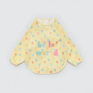 Bavaglino a maniche lunghe con stampa Hello World Ysabel Mora 25613