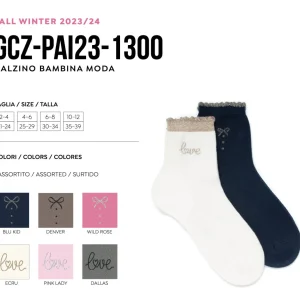 Calze corte bambina in caldo cotone Pezzini GCZ-PAI231300