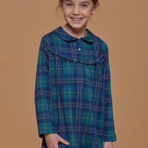 Camicia da notte bambina little brown Noidinotte interlock FE2162
