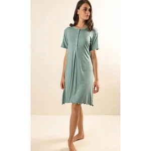 Camicia da notte in viscosa mezza manica serafino donna Jersey Gary Z55157