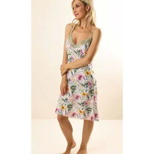 Camicia da notte spallina stretta donna Jersey Gary Z55078