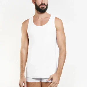 Canotta spalla larga uomo Nottingham collo a giro cotone bielastico FIRE