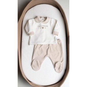 Completino clinico Neonata ciniglia a coste Gary 7082