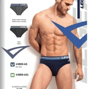 Confezione da 3 slip uomo Legea cotone bielastico rasato tinta unita 43909