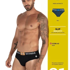 Confezione da 3 slip uomo Nottingham cotone bielastico rasato tinta unita 23396