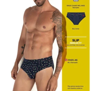 Confezione da 3 slip uomo Nottingham cotone bielastico rasato tinta unita 23401