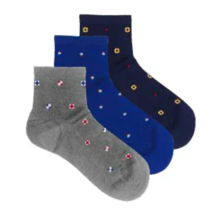 Confezione da 6 paia di calze bambino corte Meritex cotone filo di scozia 7088