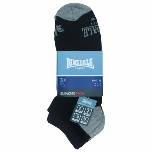 Confezione da 6 paia di calze sportive in cotone tech unisex uomo donna Lonsdale LNS09