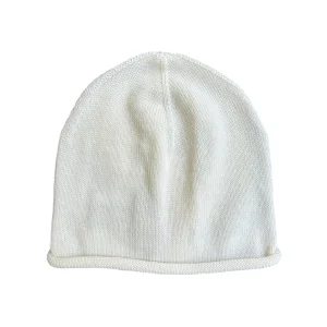 Cuffia ricciolino latte in pura lana merino