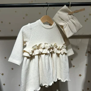 Abito baby caldo cotone avorio