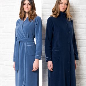 Calda vestaglia sciallata in pile