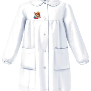 Grembiule asilo bambina con abbottonatura centrale Siggi made in Italy ricamo Pippi 4173