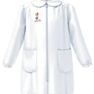 Grembiule asilo bambina con zip centrale Siggi made in Italy ricamo Girl Skate 4032