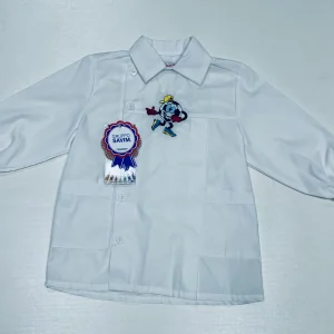 Grembiule asilo bambino con abbottonatura laterale Ambrosino ricamo Calcio R501