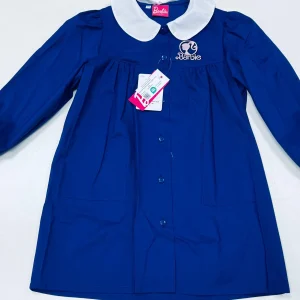 Grembiule scuola elementare Blu bambina Disney ricamo Barbie Made in Italy G201