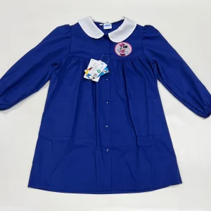 Grembiule scuola elementare Blu bambina Disney ricamo Minnie Made in Italy G204