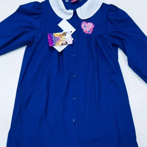 Grembiule scuola elementare Blu bambina Disney ricamo Principesse Made in Italy G203
