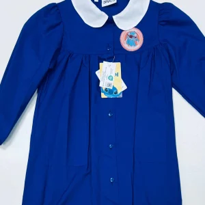 Grembiule scuola elementare Blu bambina Disney ricamo Stitch Made in Italy G205