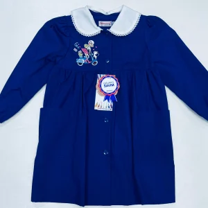 Grembiule scuola elementare bambina Ambrosino Made in Italy ricamo Love R104