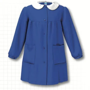 Grembiule scuola elementare blu bambina Siggi Made in Italy senza ricamo 2888