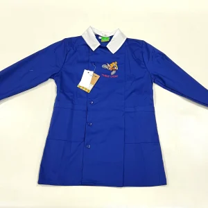 Grembiule scuola elementare blu bambino Nazareno Gabrielli Made in Italy ricamo Super Cross 0804