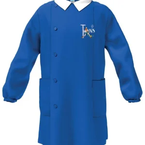 Grembiule scuola elementare blu bambino Siggi Made in Italy ricamo Tennis 4239
