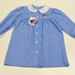 Grembiule scuola elementare celeste bambina Disney ricamo Frozen Made in Italy G202