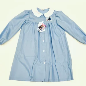 Grembiule scuola elementare celeste bambina Disney ricamo Frozen Made in Italy G202