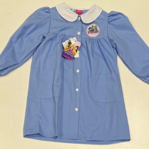 Grembiule scuola elementare celeste bambina Disney ricamo Principesse Made in Italy G203