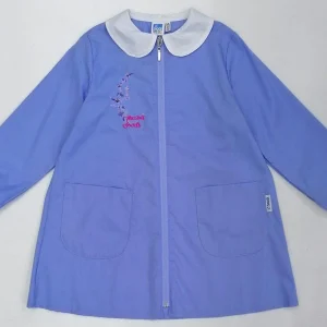Grembiule scuola elementare celeste bambina Siggi Made in Italy ricamo Jewels con zip 3777