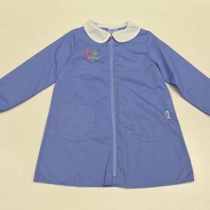Grembiule scuola elementare celeste bambina Siggi Made in Italy ricamo Love Dream con zip 3917