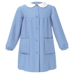 Grembiule scuola elementare celeste bambina Siggi Made in Italy senza ricamo 2888