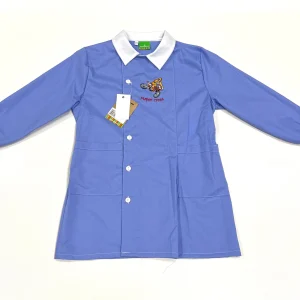 Grembiule scuola elementare celeste bambino Nazareno Gabrielli Made in Italy ricamo Super Cross 0804
