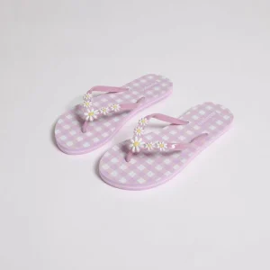 Infradito donna Noidinotte quadri con margherite PF2638