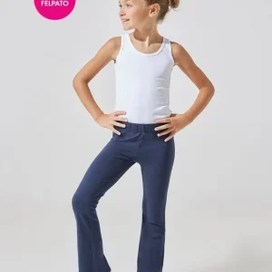 Leggings bambina a zampa invernale Jadea winter in tessuto felpato 345