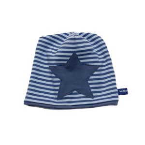 Berretta a righe blu con stella